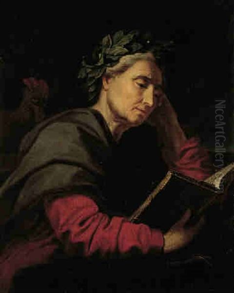 Asclepius, The God Of Healing And Medicine At A Table, Reading A Book - view 1