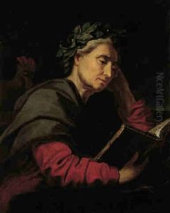 Asclepius, The God Of Healing And Medicine At A Table, Reading A Book