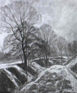 Winterliche Flusslandschaft by Joseph Favre