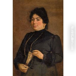 Portrait Of A Lady With Fan
