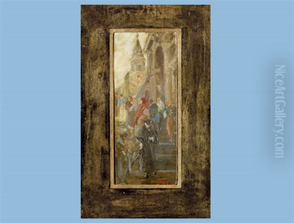 Kirchgasse Mit Figurenstaffage - view 1