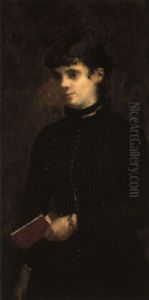 Signora Con Libro by Giacomo Favretto
