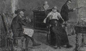 La Politica Dell'arciprete by Giacomo Favretto