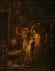 En Kokkenscene by Peder Madsen Faxoe