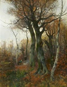 Im Herbstwald by Josef Fay