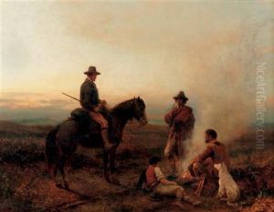 Around The Campfire by Josef Fay