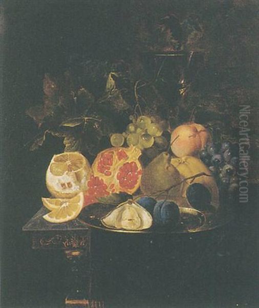 Nature Morte Aux Fruits Sur Un Entablement - view 1