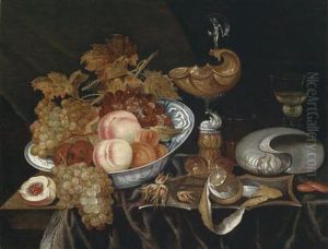 A Magnificent Still Life With A Bowl Of Fruit by Bartholomeus Assteyn