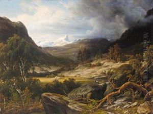 Ryttere I Landskap by Thomas Fearnley