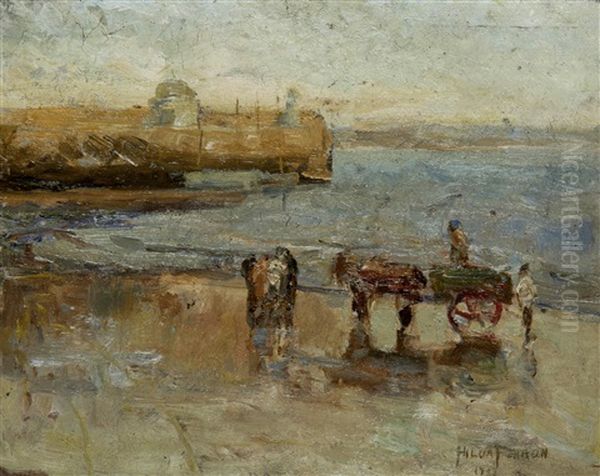 The Harbour At St. Ives (+ Portrait Of A Boy, Verso) - view 1