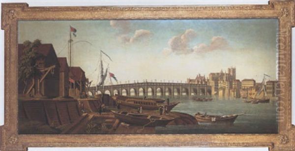 View Of The Thames With Westminster Bridge And Westminster Abbey - view 1