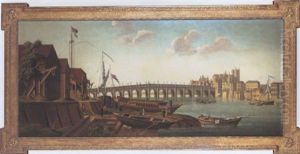 View Of The Thames With Westminster Bridge And Westminster Abbey