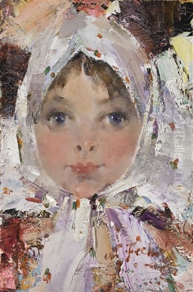 Russian Girl In Headscarf - view 1