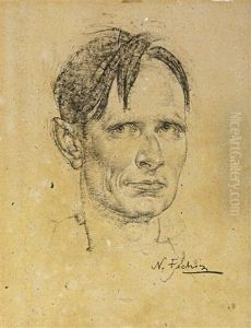Portrait Of Christopher Isherwood by Nicolai Ivanovich Fechin