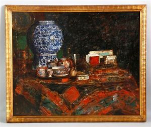 Still Life With Oriental Vase by Nicolai Ivanovich Fechin