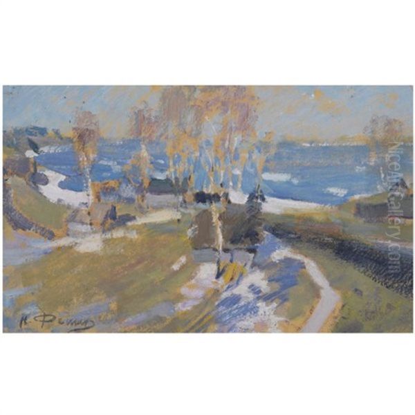 Lakeside Birch Trees - view 1