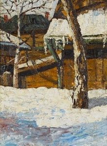 Winter In The Village by Nicolai Ivanovich Fechin