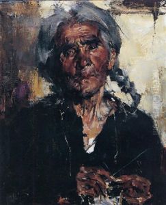 Spanish Woman (the Blind Knitter Of Taos) by Nicolai Ivanovich Fechin