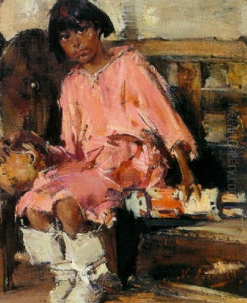 Manuelita With Kachina - view 1