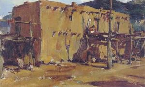 Taos Pueblo House by Nicolai Ivanovich Fechin