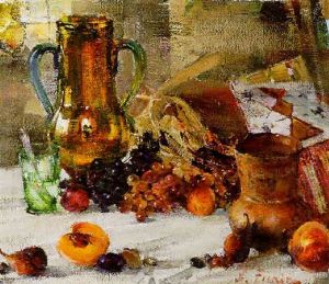 Still Life - Green Glass by Nicolai Ivanovich Fechin