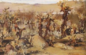 Joshua Trees, California by Nicolai Ivanovich Fechin