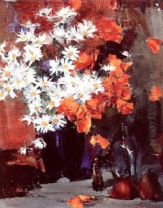 Daisies And Poppies by Nicolai Ivanovich Fechin