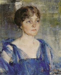A Woman In Blue by Nicolai Ivanovich Fechin