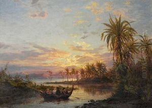 Abendliche Bootsfahrt by Fritz Fechner