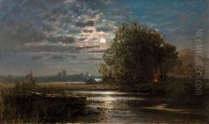 Moonlight Over The Coast by Otto Fedder