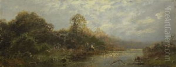 Zwei Angler Am Fluss - view 1