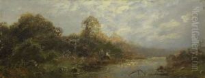 Zwei Angler Am Fluss