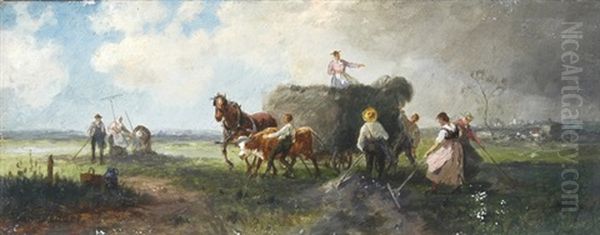 Bauersleute Bei Der Heuernte - view 1
