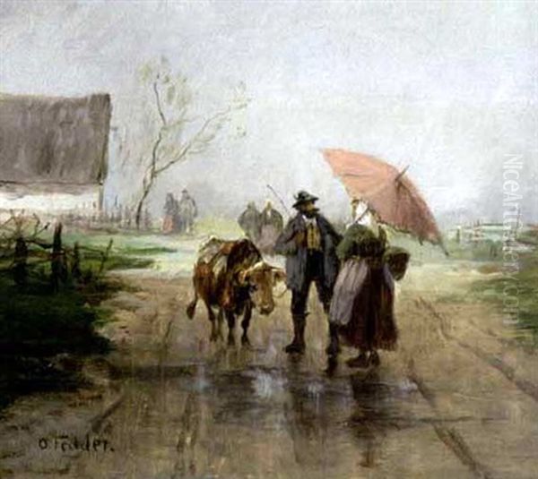 Heimkehrender Bauer Mit Kuh - view 1