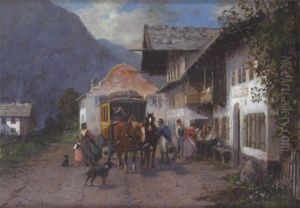 L'arrivee Dans Le Village by Otto Fedder