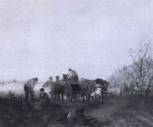 Bauern Bei Der Kartoffelernte by Otto Fedder