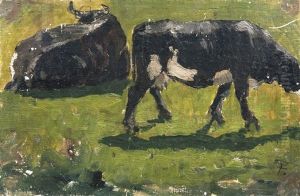 Zwei Kuhe by Hans Peter Feddersen the Younger