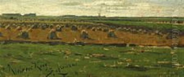 Landscape With Haystacks In Kleiseerkoog - view 1