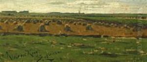 Landscape With Haystacks In Kleiseerkoog