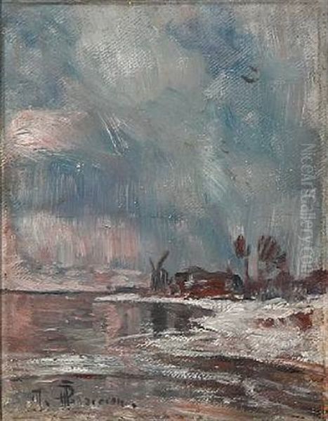 Winter Landscape From The Marsch In Northern Friesland - view 1
