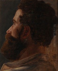 Portrait Of The Painter Hans Christiansen by Hans Peter Feddersen the Younger