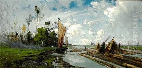 Segelboote Und Flosse Am Flussufer - view 1