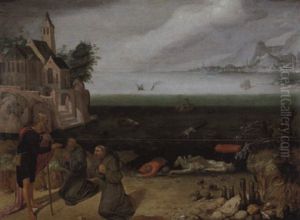 Moine Remerciant Un Saint Apres Un Naufrage