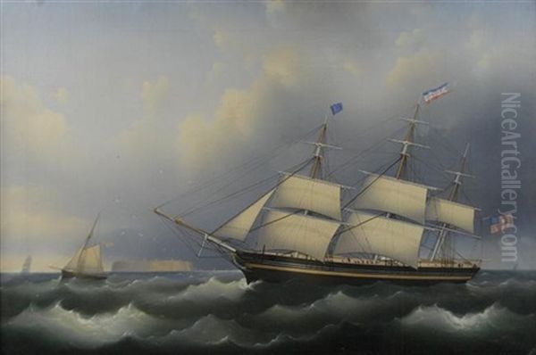 Frigate "athens," Bearing Us Flag - view 1