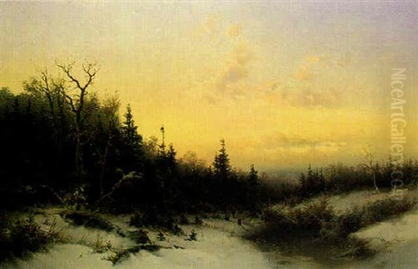 Figures In A Winter Landscape - view 1