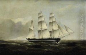 Bremer Bark Verginia (virginia) Auf Hoher See by Carl Justus Harmen Fedeler