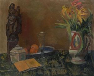 Still Life With A Statue by Adolphe Feder