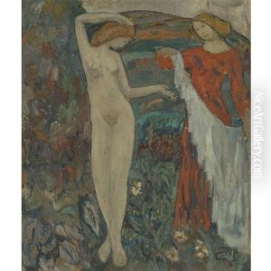 Symbolist Composition With Nude by Adolphe Feder