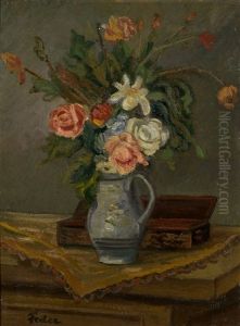Still Life With Flowers by Adolphe Feder