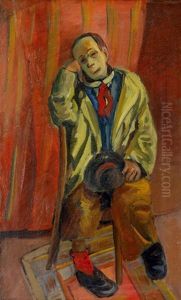 Figure On A Chair by Adolphe Feder